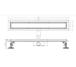 Душевой лоток Ceruttispa 80 LW-DC780 11304 с решеткой цвет Хром под плитку с поворотным выпуском