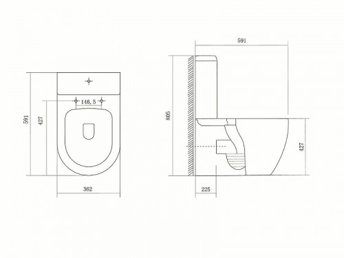 Унитаз компакт Aquatek Оберон AQ1273S-00 с бачком и сиденьем Микролифт фарфор напольный
