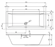 Акриловая ванна Riho Rething Cubic 170х75 B105001005 (BR0700500000000) без гидромассажа