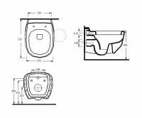 Унитаз beWash Bekinger 87303201 подвесной Белый глянец с сиденьем Микролифт фарфор подвесной