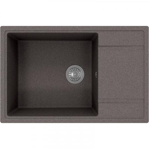 Кухонная мойка Florentina Липси-780 XL 20.505.D0780.102 Черная искусственный камень (литьевой мрамор) встраиваемый