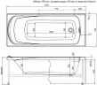 Акриловая ванна Aquanet Roma 170x70 205375 без гидромассажа