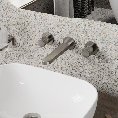 Смеситель для раковины WasserKRAFT Tauber 6445 Никель латунь встраиваемый