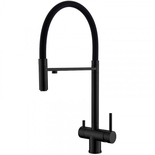 Смеситель для кухни WesnaArt Eko EKO05-160MatBlack Черный матовый