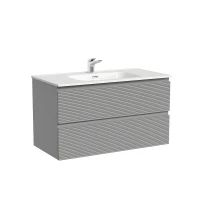 Тумба под раковину Sancos Folk 90 FL90ES подвесная Ergraut soft