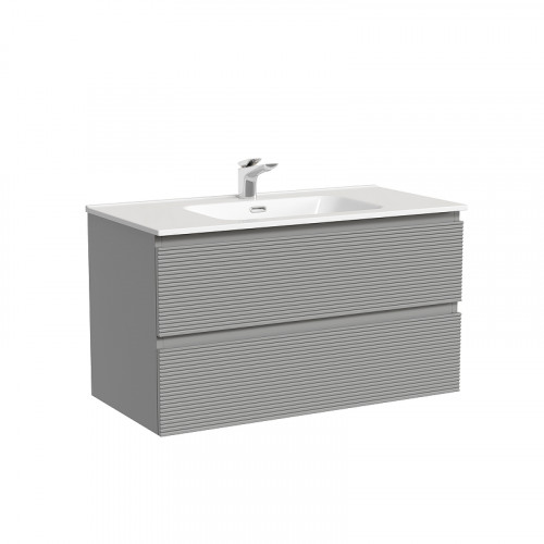 Тумба под раковину Sancos Folk 90 FL90ES подвесная Ergraut soft