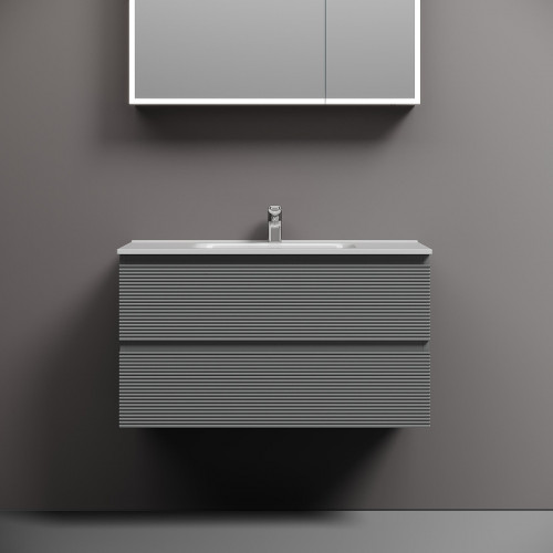 Тумба под раковину Sancos Folk 90 FL90ES подвесная Ergraut soft