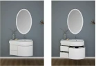 Зеркало Aquanet Сопрано 70 169607 с подсветкой Белое МДФ / ЛДСП, стекло
