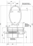 Зеркало Aquanet Сопрано 70 169607 с подсветкой Белое МДФ / ЛДСП, стекло