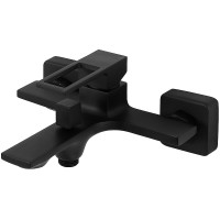 Смеситель для ванны BelBagno Luce LUC-VAS-NERO Черный матовый латунь на стену