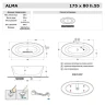 Ванна из искусственного камня Gruppo Treesse Alma 175x80 V015BO без гидромассажа