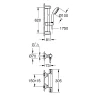 Смеситель для душа Grohe Grohtherm 800 34565001 с термостатом Хром латунь на стену