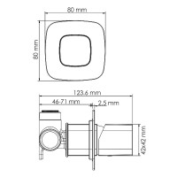 Смеситель для душа WasserKRAFT Saale 9551 Белый матовый латунь встраиваемый