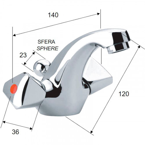 Смеситель для раковины Remer Y-YG 13YG Хром латунь