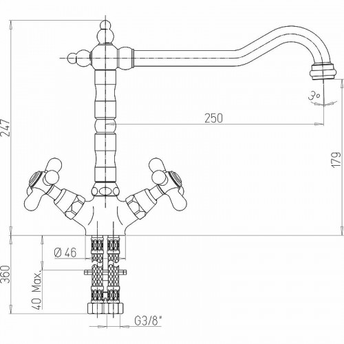 Смеситель для кухни Paini Monaco 08CR570BLMKM Хром