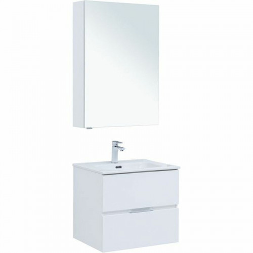 Комплект мебели для ванной Aquanet Алвита New 60 274216 подвесной Белый матовый МДФ / ЛДСП