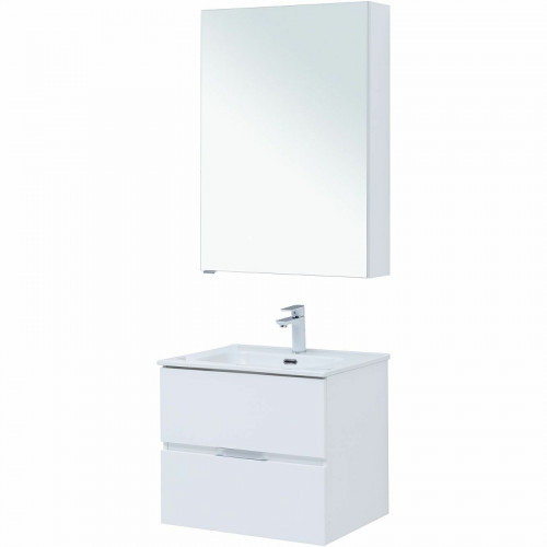 Комплект мебели для ванной Aquanet Алвита New 60 274216 подвесной Белый матовый МДФ / ЛДСП