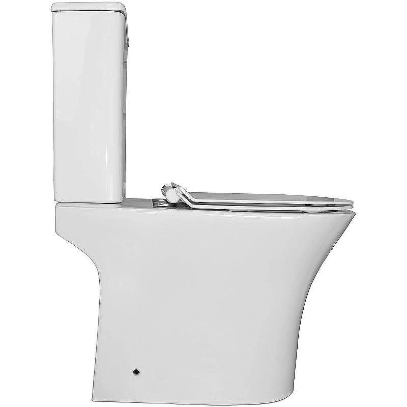 Унитаз компакт Azario Fretta Round AZ-1217+AZ-1216 с бачком и сиденьем Микролифт