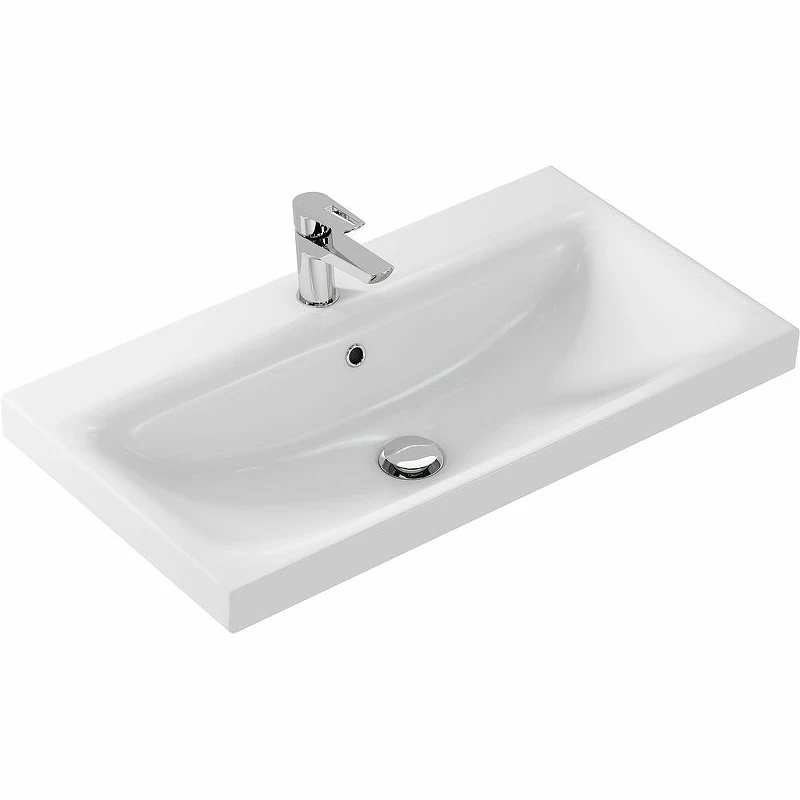 Комплект мебели для ванной Aquanet Беркли 80 258969 подвесной Белый Дуб рошелье МДФ / ЛДСП
