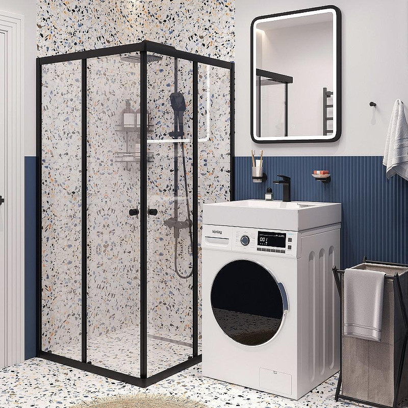 Зеркало DIWO Оренбург 60 ЗЛП1726 с подсветкой цвет Черный с сенсорным выключателем