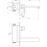 Смеситель для раковины Ravak Chrome CR 019.20BL X070430 Черный матовый латунь