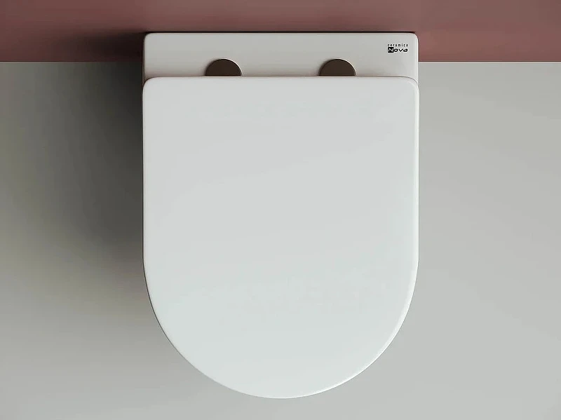 Комплект унитаза Ceramicanova Forma CN3009 с инсталляцией Berges Novum D5 040235 с сиденьем Микролифт и Черной матовой клавишей смыва фарфор подвесной