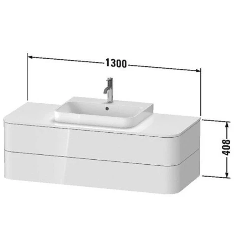 Столешница под раковину Duravit Happy D.2 Plus 120 HP031KM8080 цвет Графит матовый