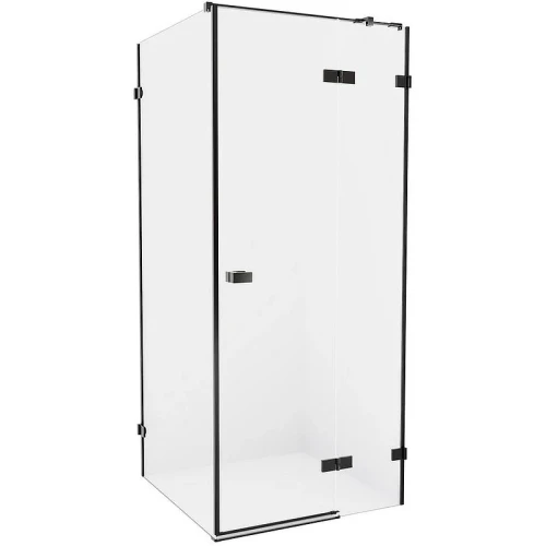 Душевой уголок New Trendy Avexa Black 90х80 R EXK-1575 профиль Черный стекло прозрачное