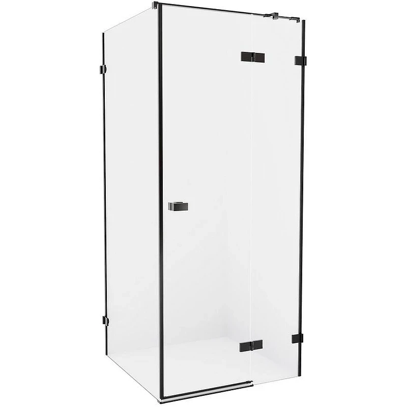 Душевой уголок New Trendy Avexa Black 90х80 R EXK-1575 профиль Черный стекло прозрачное