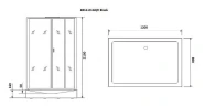 Душевая кабина Niagara Premium 120x80 NG-6912-01GQR Black с гидромассажем