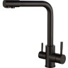 Смеситель для кухни ZorG Steel Hammer SH 801 INOX GRAFIT PVD