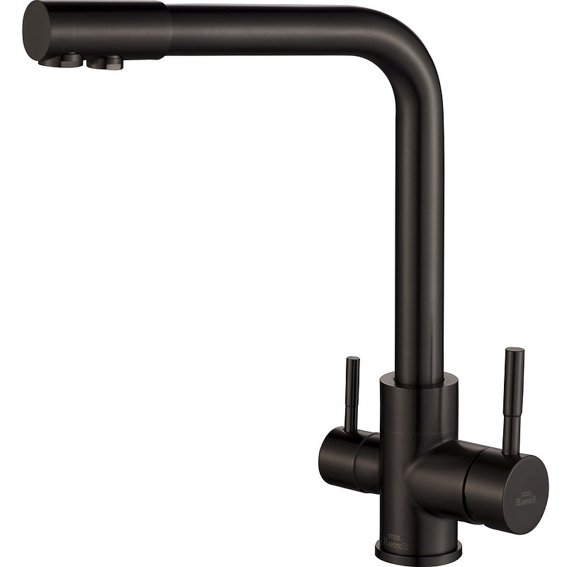 Смеситель для кухни ZorG Steel Hammer SH 801 INOX GRAFIT PVD