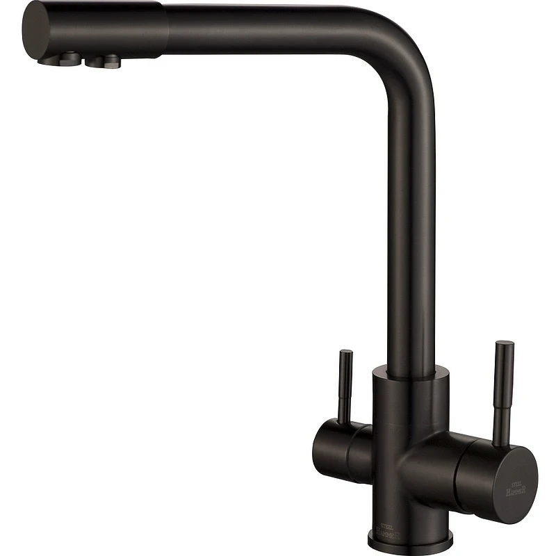 Смеситель для кухни ZorG Steel Hammer SH 801 INOX GRAFIT PVD