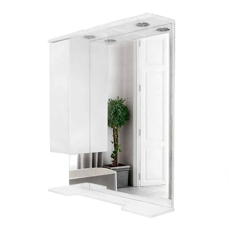 Зеркало со шкафом Azario Эстима 80 L CS00094632 цвет Белый