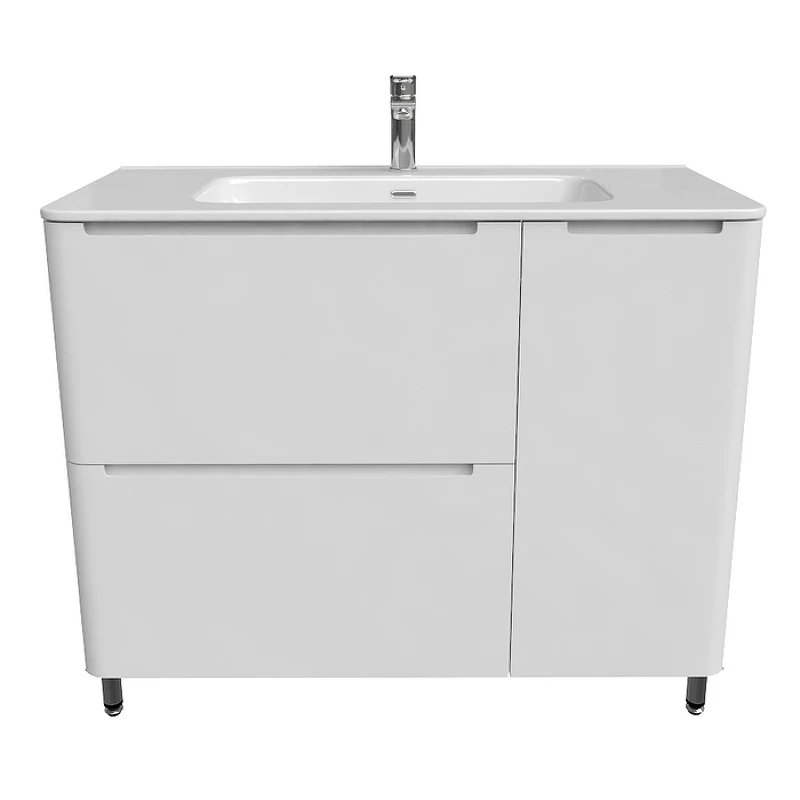 Тумба с раковиной Iddis Edifice 100 EDI10WFi95K Белая МДФ / ЛДСП