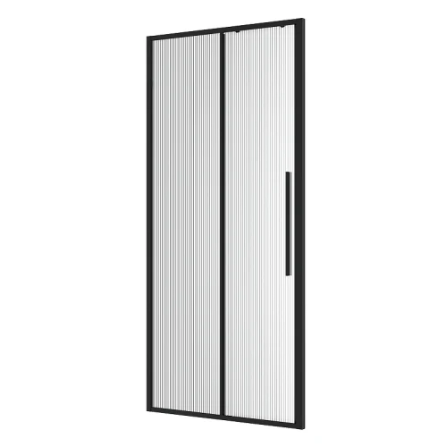 Душевая дверь Niagara Nova 90 L NG-84-L9FHB профиль Черный матовый стекло рифленое