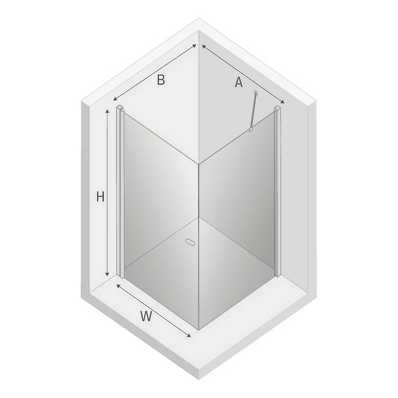Душевой уголок New Trendy New Soleo Chrome 70х80 D-0139A/D-0087B профиль Хром стекло прозрачное