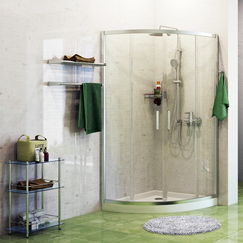 Душевой уголок WasserKRAFT Main 100x100 41S19 профиль Хром стекло прозрачное
