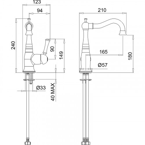 Смеситель для раковины Migliore Dallas 18598 Бронза