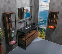 Тумба Boheme Armadi Art Loft 120 894-120-D подвесная Dark Wood МДФ / ЛДСП