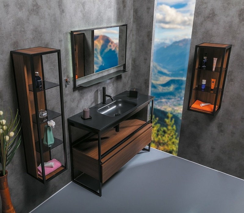 Тумба Boheme Armadi Art Loft 120 894-120-D подвесная Dark Wood МДФ / ЛДСП