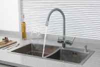 Смеситель для кухни Gappo G4398-30 Хром Серый латунь