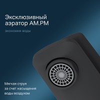 Смеситель для раковины AM.PM Gem F90A02122 Черный латунь