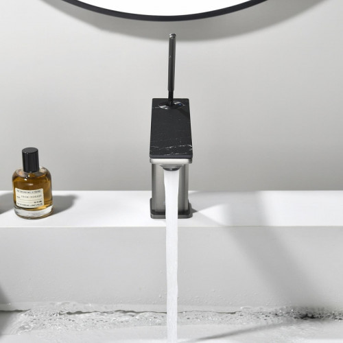 Смеситель для раковины Black&amp;White Gravity GF-7105-GM 7105GM цвет Оружейная сталь