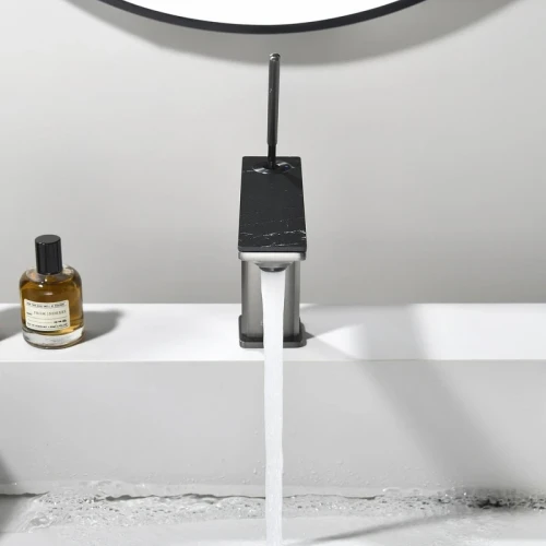 Смеситель для раковины Black&amp;White Gravity GF-7105-GM 7105GM цвет Оружейная сталь