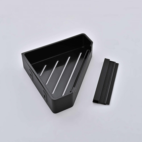 Металлическая полка Aquatek AQ4976MB угловая цвет Черный матовый