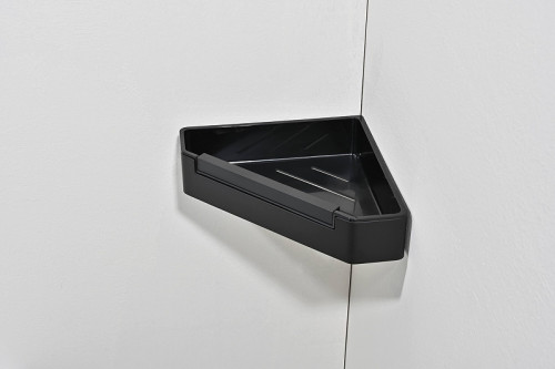 Металлическая полка Aquatek AQ4976MB угловая цвет Черный матовый