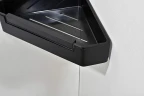Металлическая полка Aquatek AQ4976MB угловая цвет Черный матовый