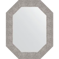 Зеркало Evoform Octagon 61x76 BY 7186 в багетной раме - Чеканка серебряная 90 мм стекло