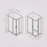 Душевой уголок AM.PM Gem100х80 W90G-403-100280-BT профиль цвет Черный матовый стекло Прозрачное